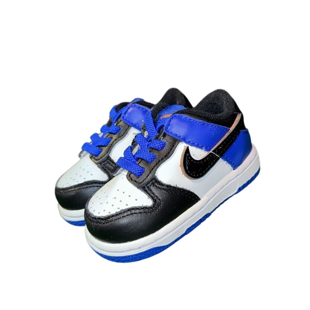 Nike Dunk Low Toddler Hyper Royal Black White‎ Sneakers HF3252-100 Size 4C